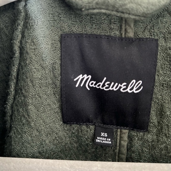 Madewell Diamond Jacquard Shaw Blazer Dark Forest Size XS - Picture 7 of 11